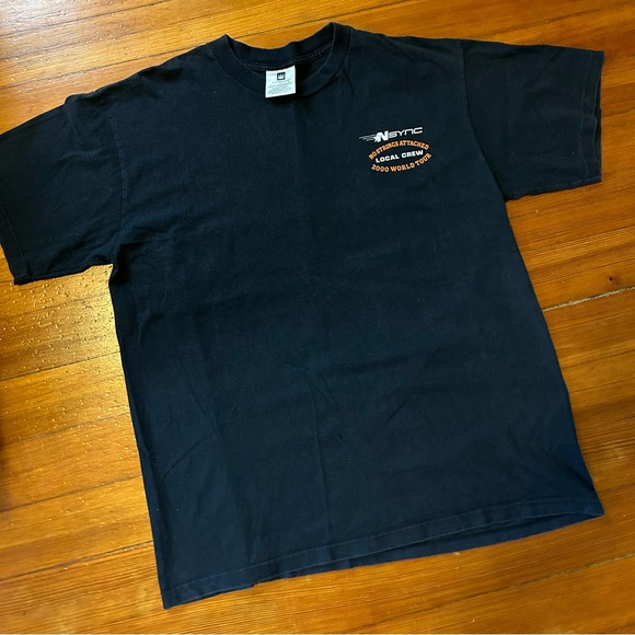 XL NSYNC Stage Tour Tee ; black and clean with some common wear ; great piece - Picture 3 of 6